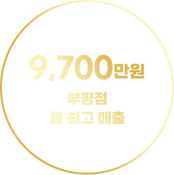 9,700만원 부평점 월최고매출